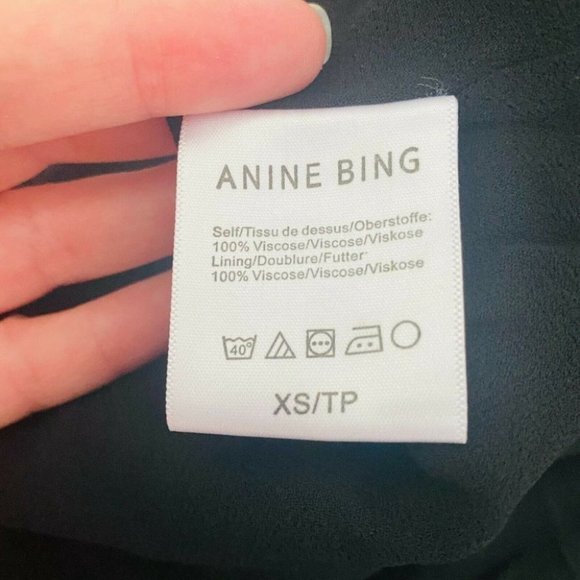 ANINE BING BNWT Daisy tiered polka-dot chiffon maxi dress Women's Size XS - Picture 9 of 9